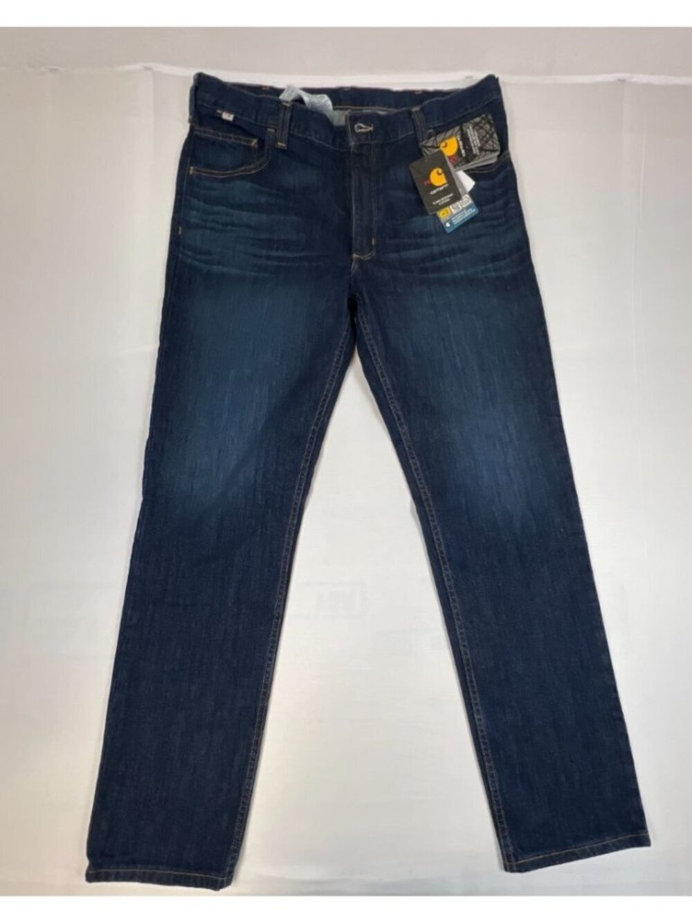 Carhartt FR Mens 38x34 Relaxed Fit Flame Resistant Tapered Leg Jeans NWT Indigo